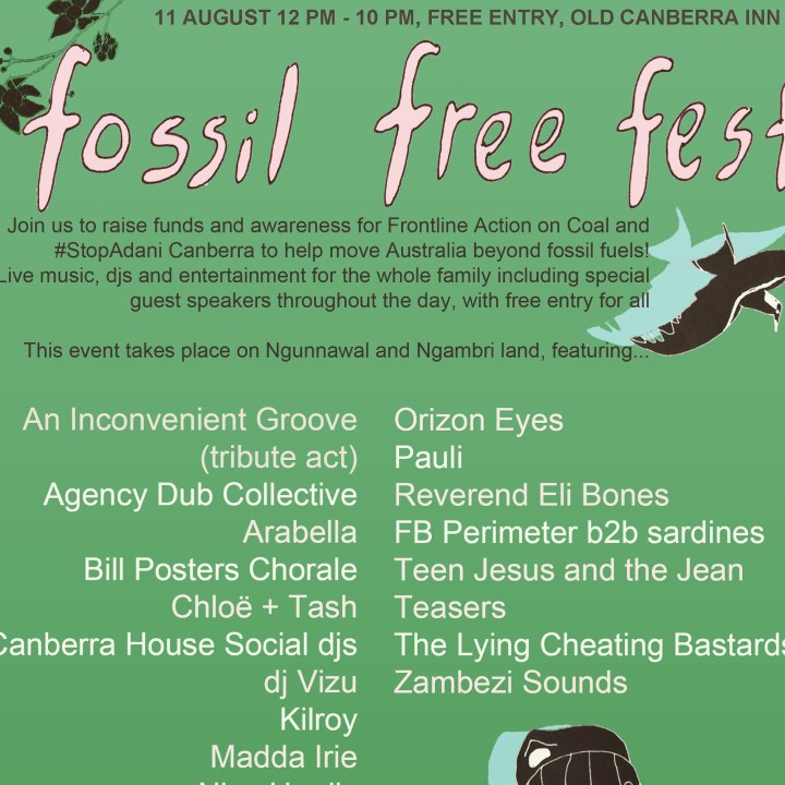 Fossil Free Fest phone going gumby 002